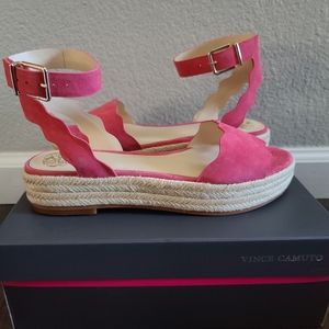 New in Box Kamperla Ankle Espadrille Coral Sandal Size 10